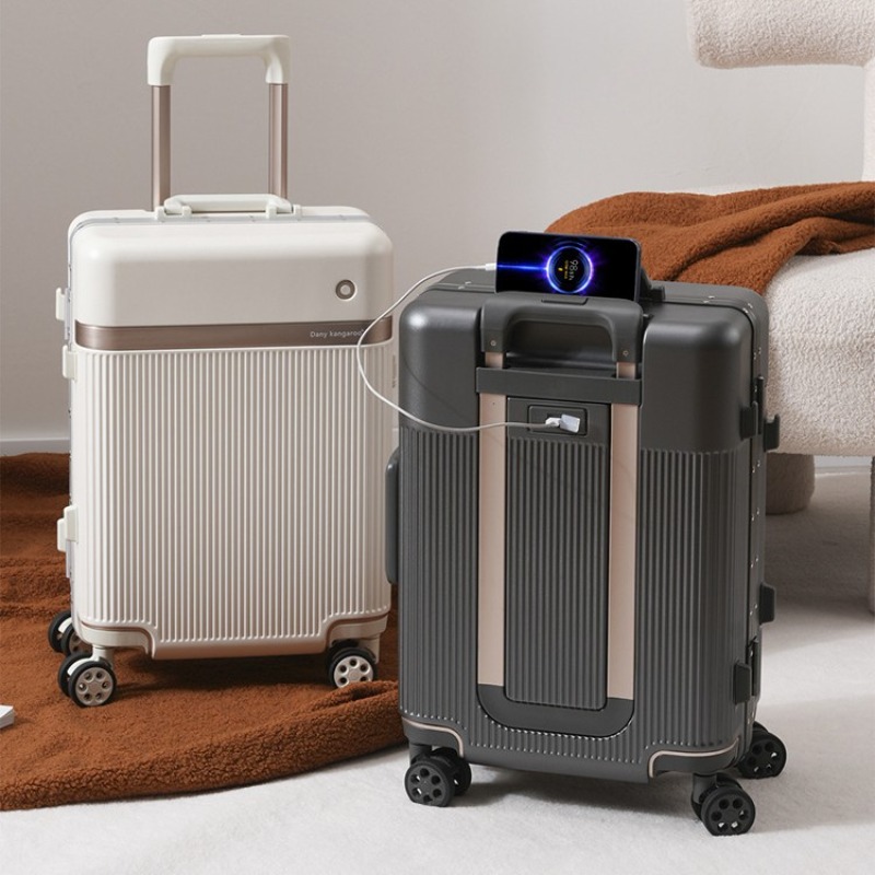 Aluminum Frame Carry On Luggage - 20/22/24/26 Travel Suitcase Trolley Case with
