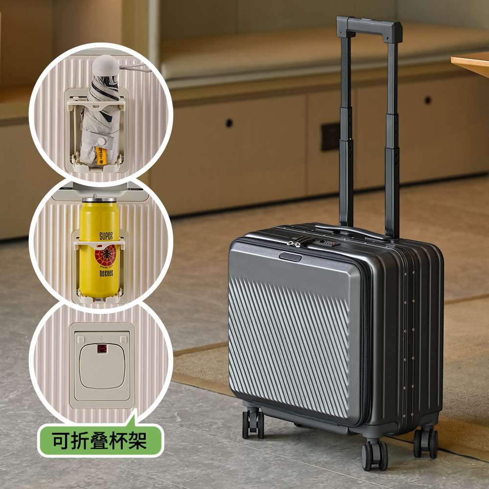 Aluminum Frame Carry On Luggage - 18 Front Opening Carry On Suitcase