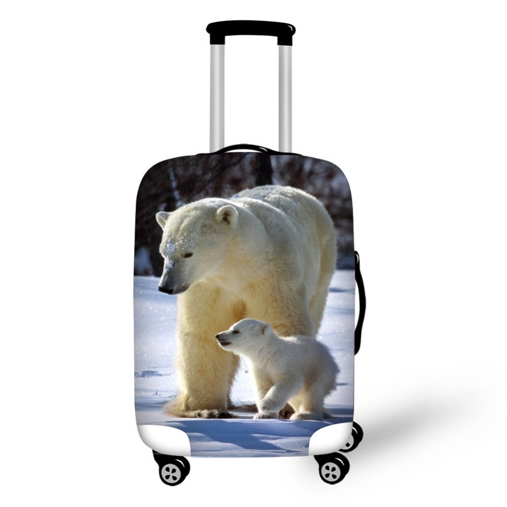 Waterproof Suitcase Cover Protector - Animal polar bear luggage protector cover
