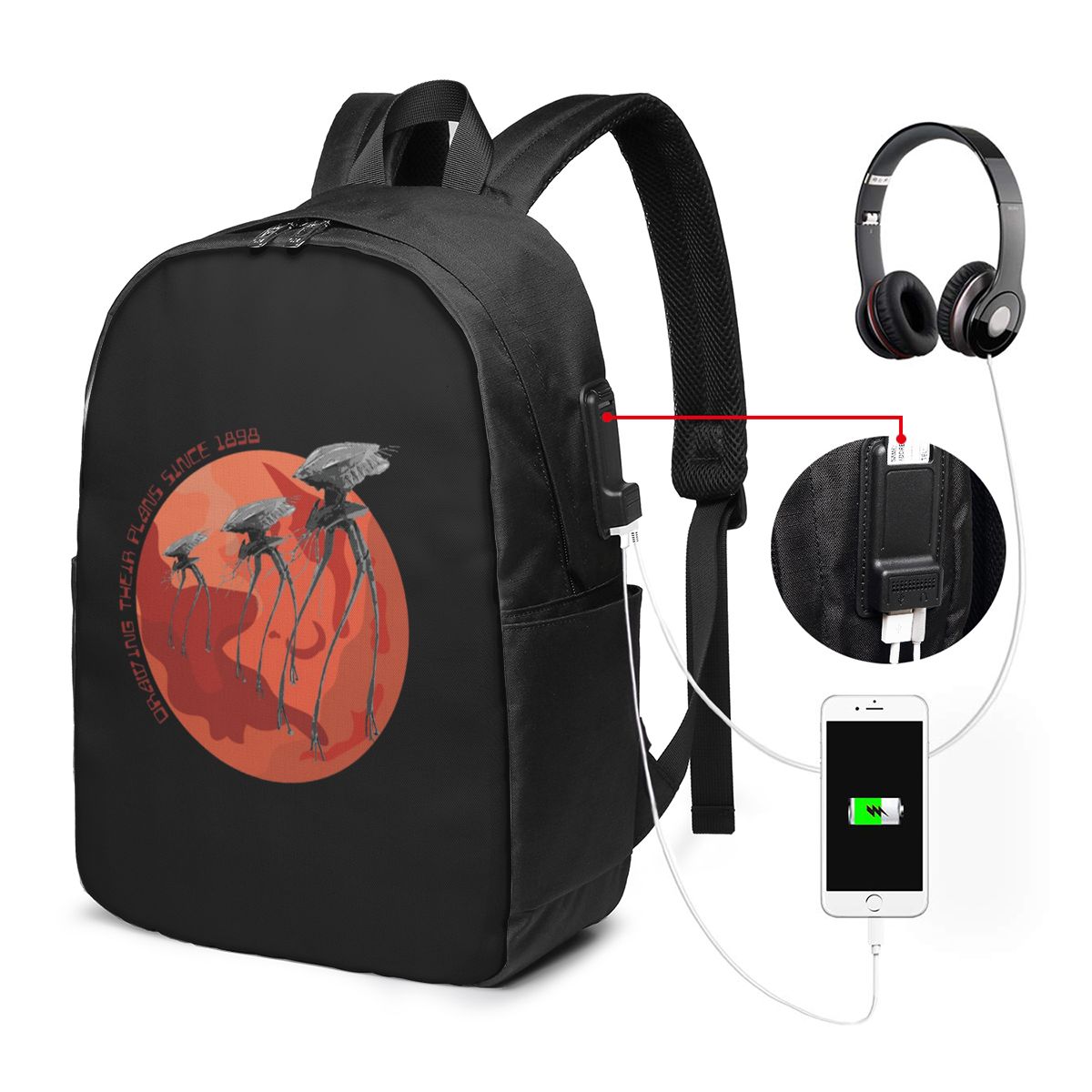 Travel Bags - War Of The Worlds Drawing Their