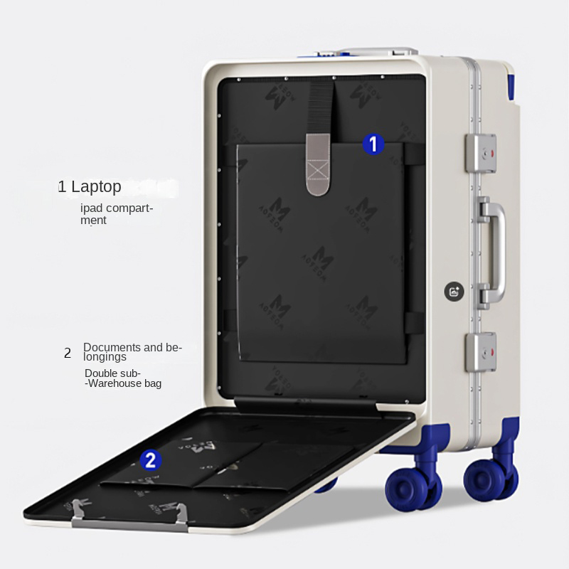 Front-opening Luggage Wide Han - огляд і ціна Aluminum Frame Carry On Luggage