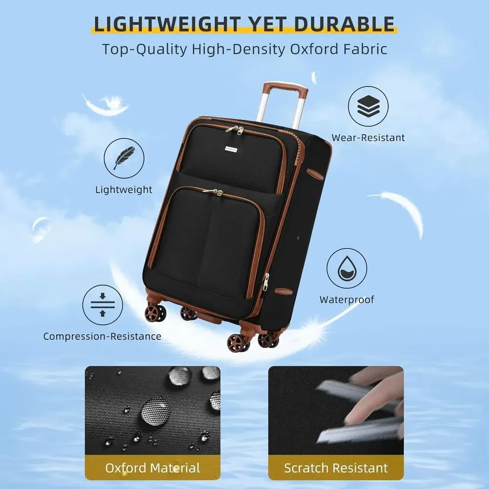 5-Piece Expandable Suitcase Se - огляд і ціна Expandable Hard Shell Luggage Set
