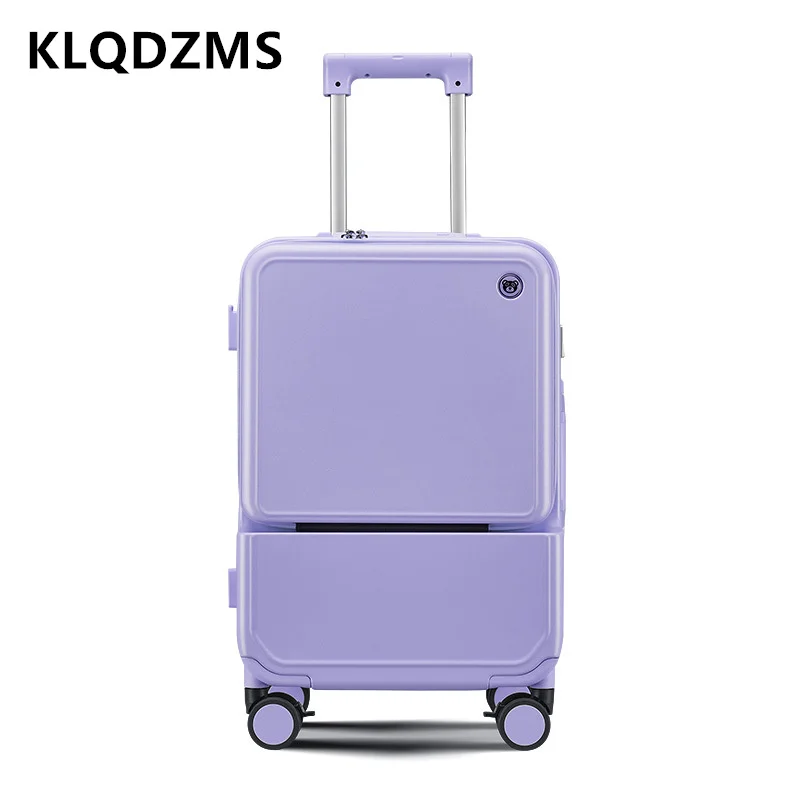KLQDZMS Aluminum Frame Suitcas - огляд і ціна Front Opening Laptop Luggage 24 Inch