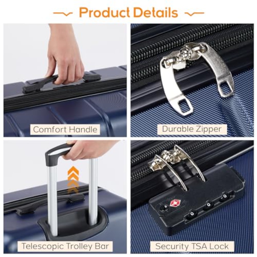 3 Pieces Luggage Set for Trave - огляд і ціна Expandable Hard Shell Luggage Set