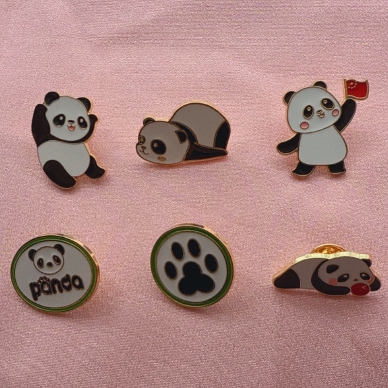 6pcs Cartoon China Panda Badge - огляд і ціна Backpacks