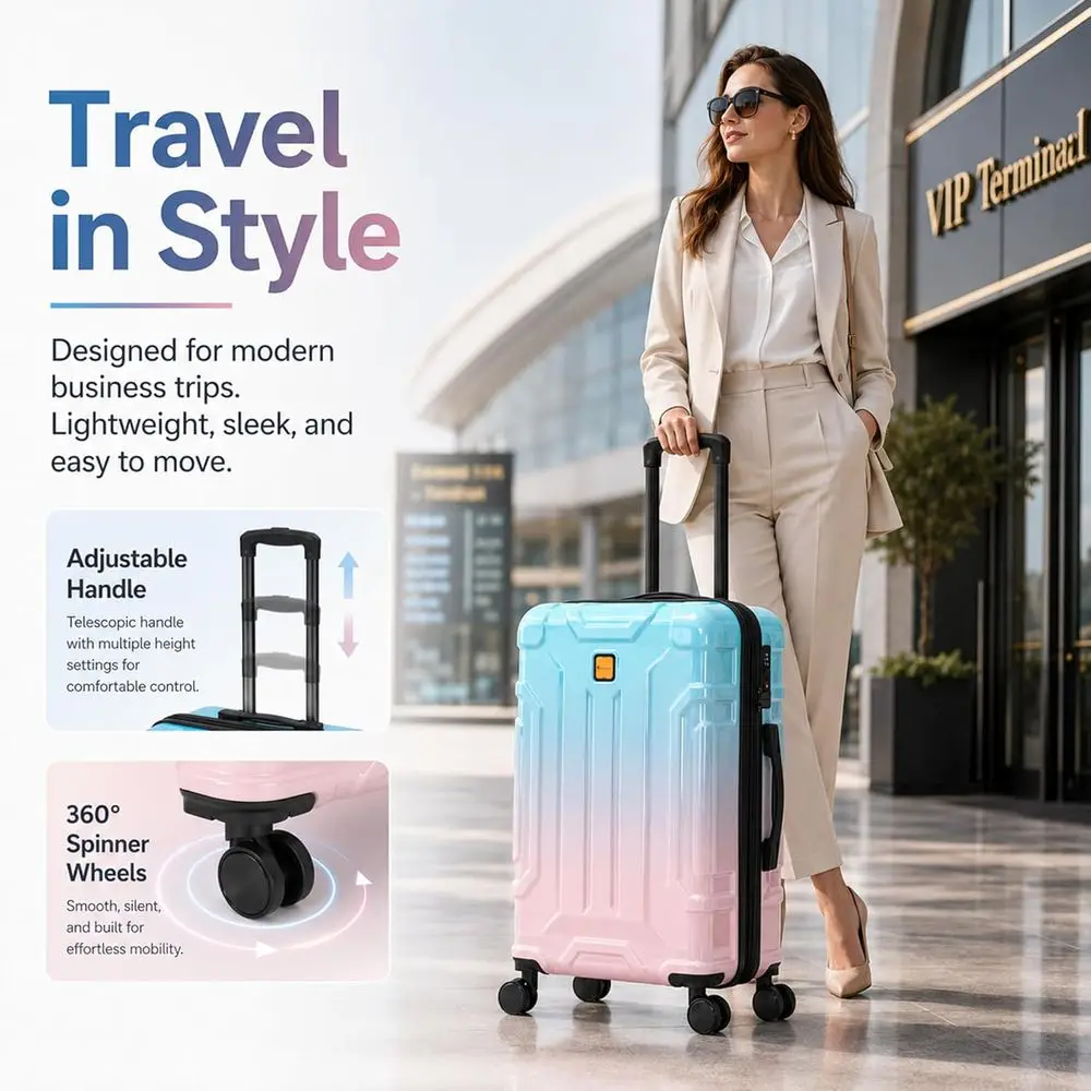 5 Piece Hardshell Luggage Set, - огляд і ціна Expandable Hard Shell Luggage Set