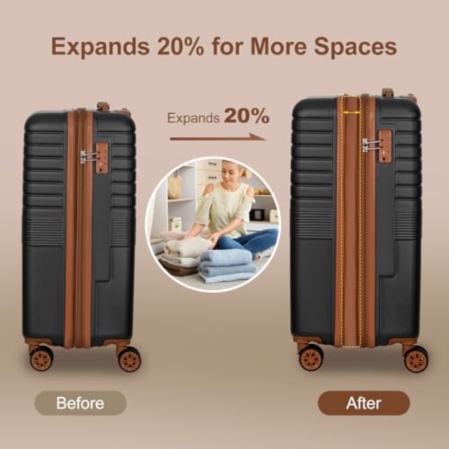 3-Piece Expandable Luggage Set - огляд і ціна Expandable Hard Shell Luggage Set