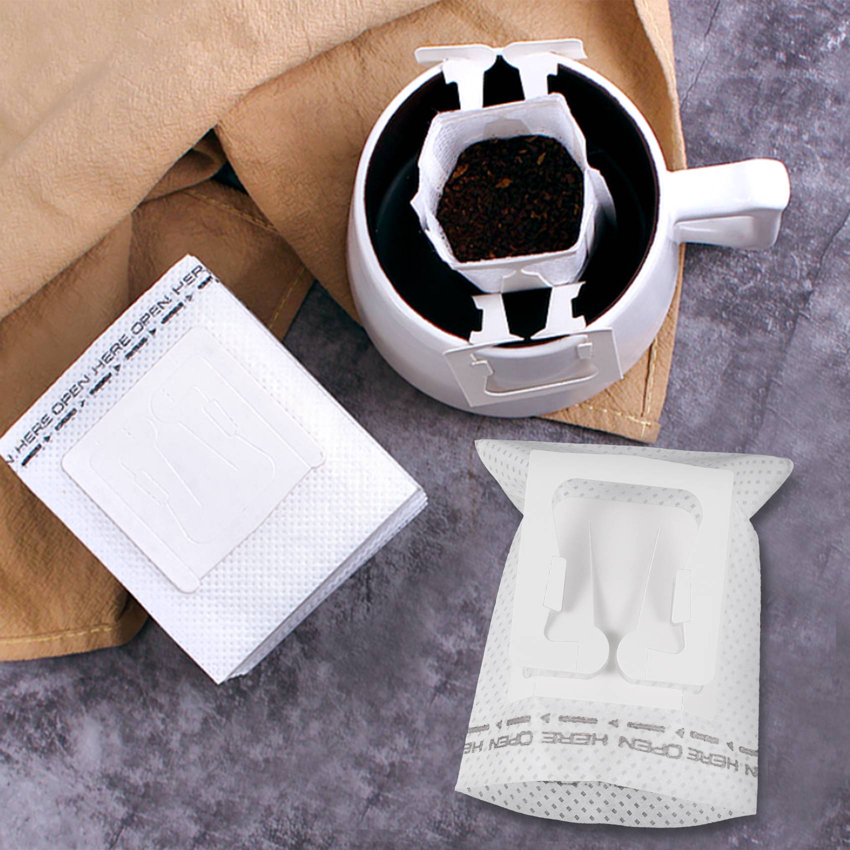 50Pcs / Pack Drip Coffee Filte - огляд і ціна Travel Bags