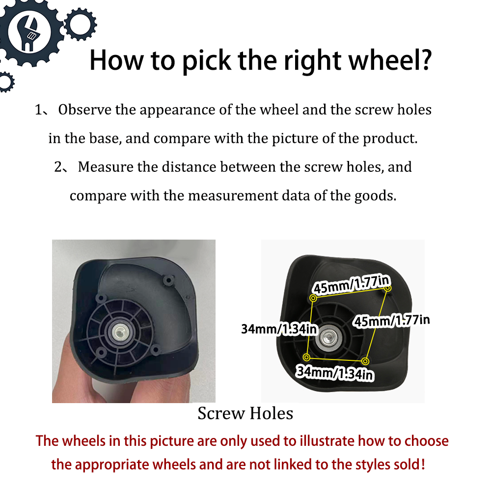 Replacement For Baixiang NL033 - огляд і ціна Silent Replacement Luggage Wheels