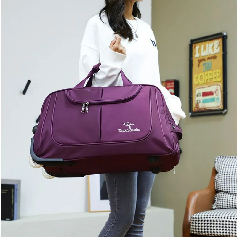 Large Capacity Trolley Bag Men - огляд і ціна Foldable Rolling Luggage Bag