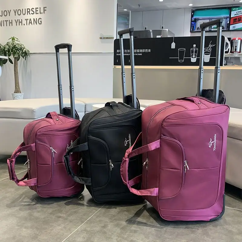 Large Capacity Trolley Bag Men - огляд і ціна Foldable Rolling Luggage Bag