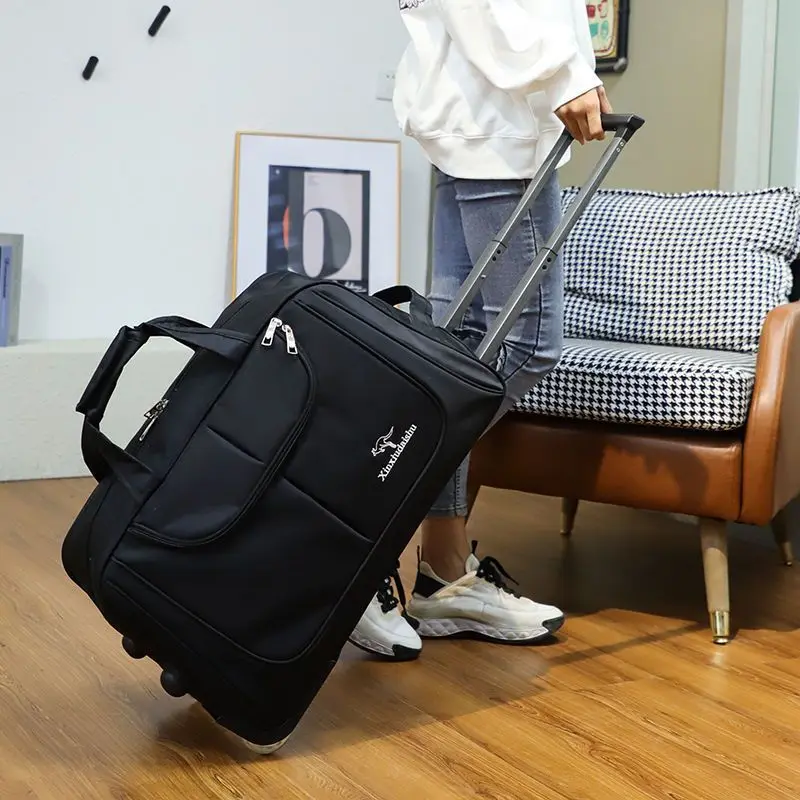 Large Capacity Trolley Bag Men - огляд і ціна Foldable Rolling Luggage Bag
