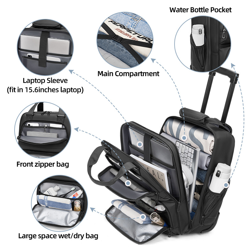 Travel Trolley Business Backpa - огляд і ціна Foldable Rolling Luggage Bag