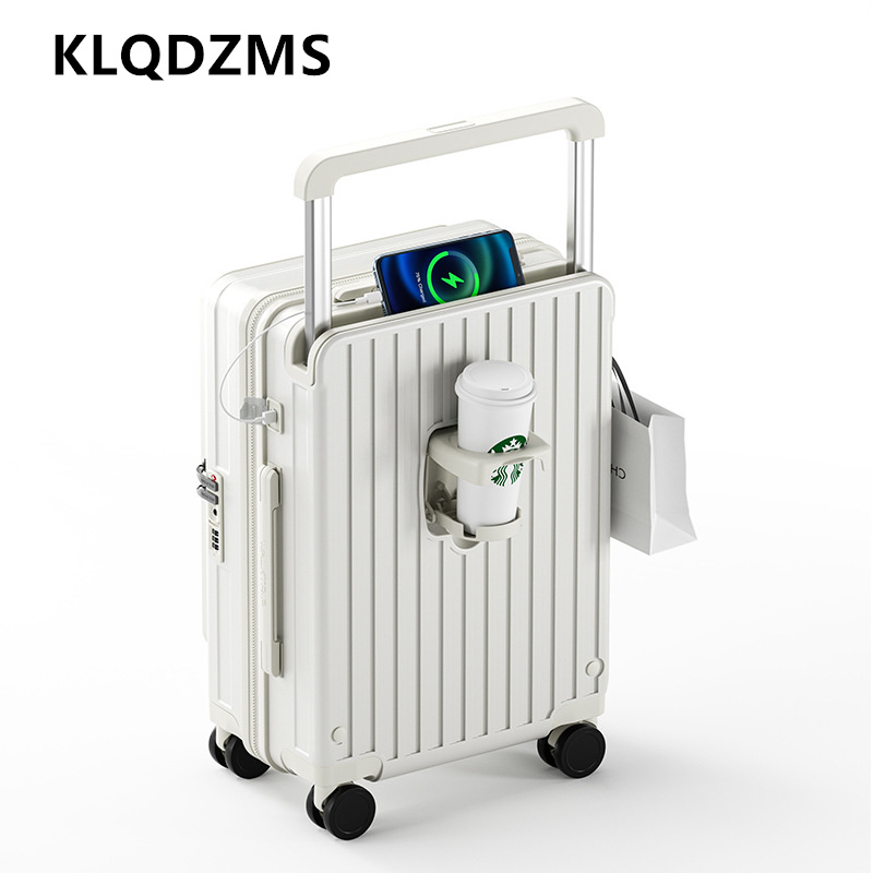 KLQDZMS Charging Suitcase Fron - огляд і ціна Front Opening Laptop Luggage 24 Inch