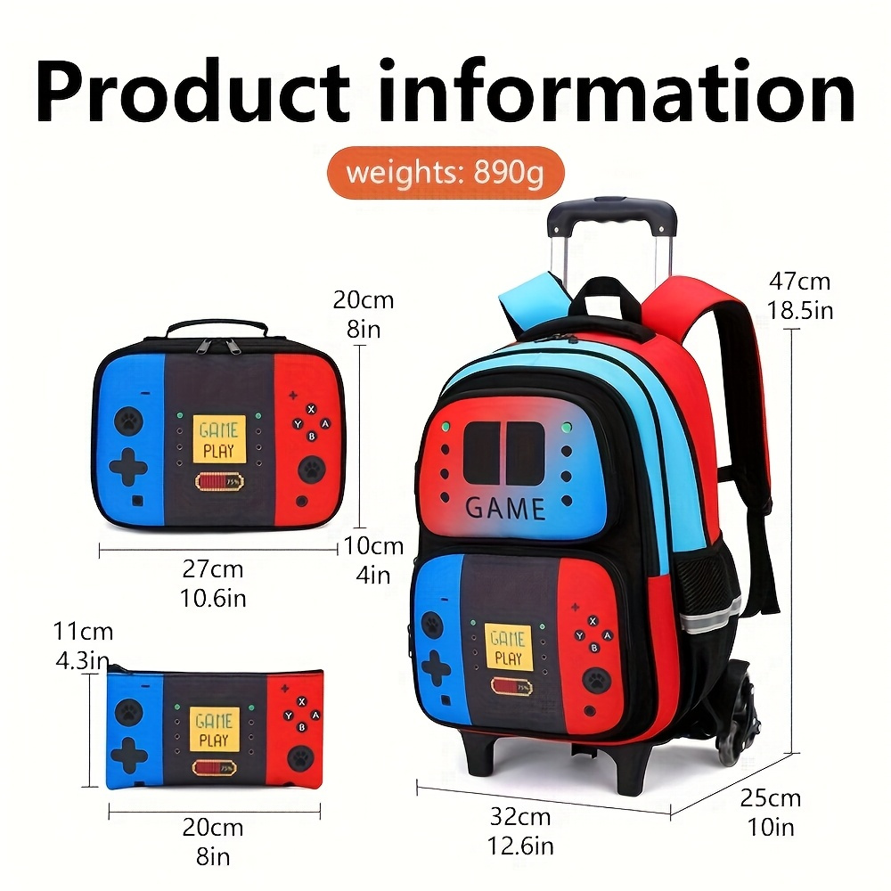 3PCS Kids Rolling Backpack for - огляд і ціна Foldable Rolling Luggage Bag