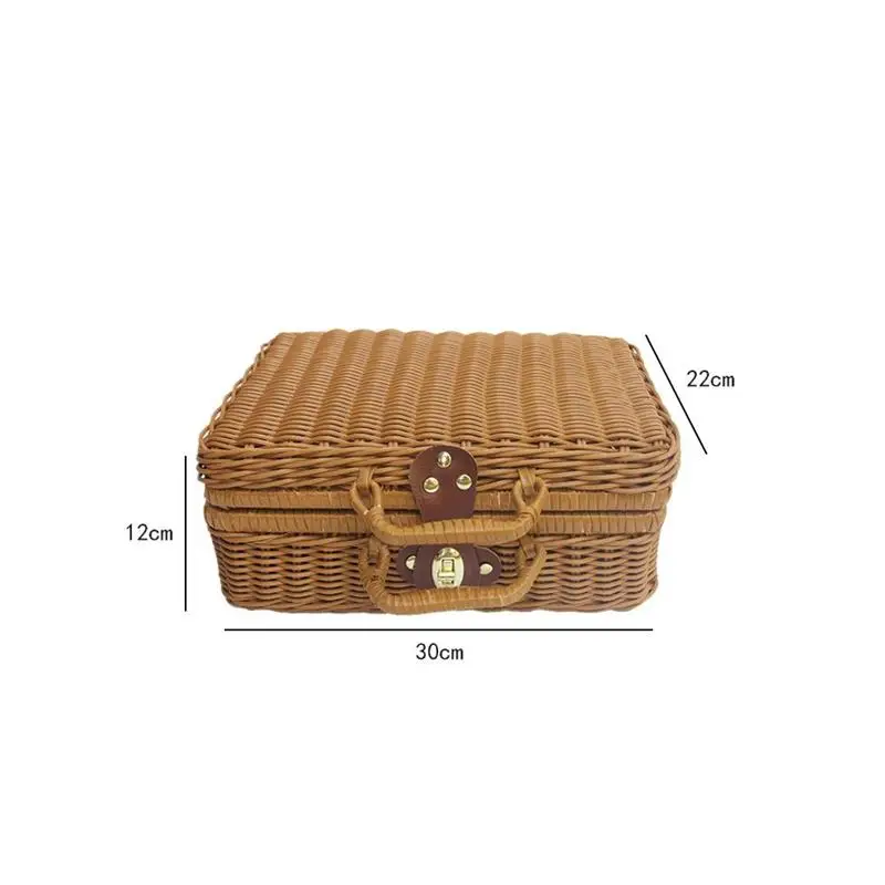 Basket Rattan Wicker Suitcase  - огляд і ціна Retro Vintage Trunk Suitcase