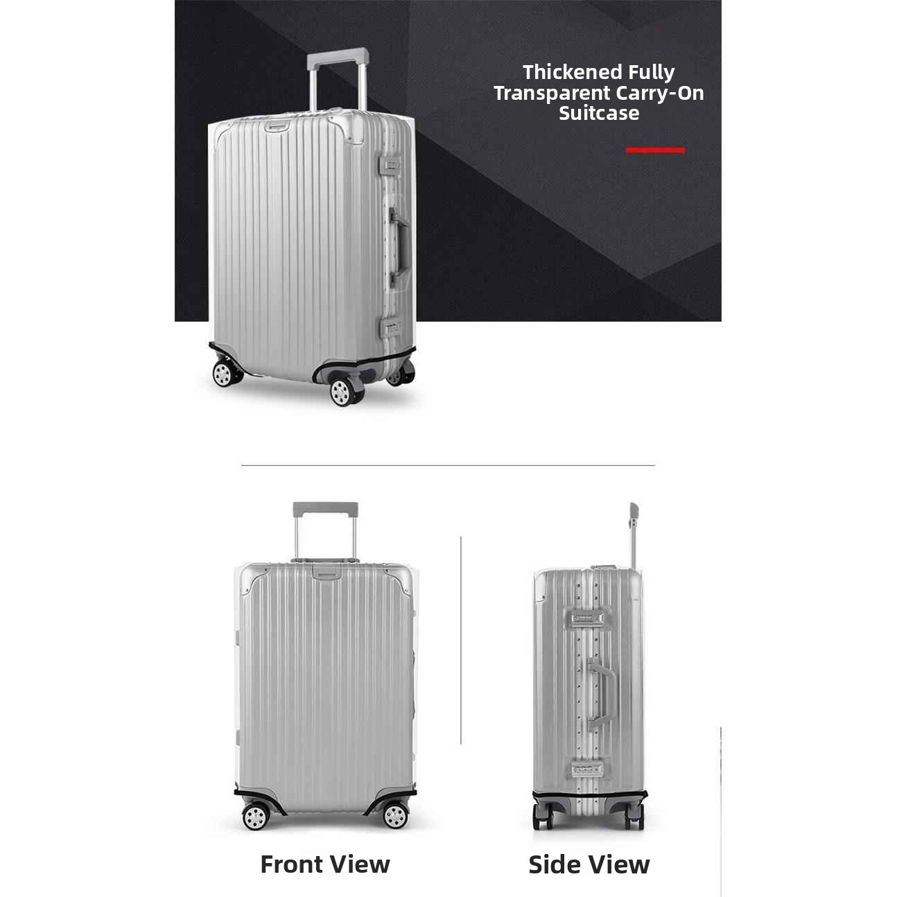 Thickened Waterproof Transpare - огляд і ціна Luggage Protective Cover Transparent