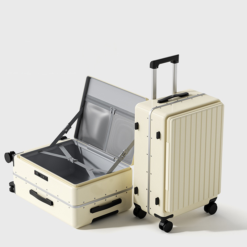 Side Opening Luggage 2025 New  - огляд і ціна Aluminum Frame Carry On Luggage